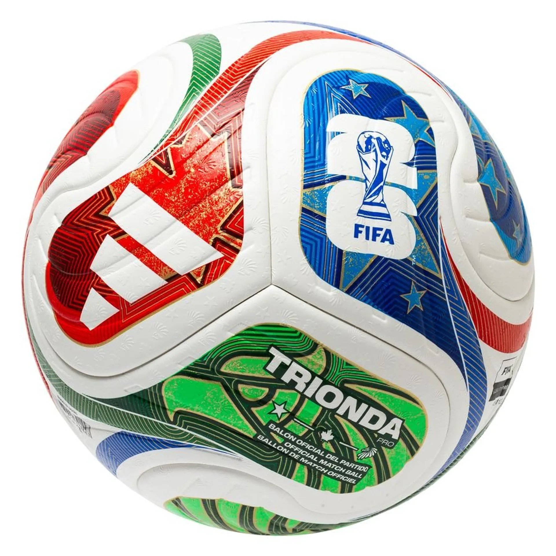 adidas Fotball Trionda Mini World Cup 2026 - Hvit/Blå/Rød/Grønn